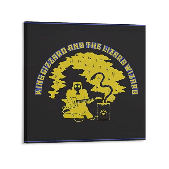 King Gizzard And The Lizard Wizard(7)Classic Movie Poster Canvas Wall Art Poster Decorative Bedroom Modern Home Print Picture Artworks Posters 20x20inch(50x50cm)