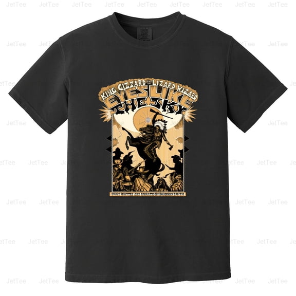 King Gizzard Lizard Wizard Eyes Like Sky Vintage Retro Psych Rock Comfort Color T-Shirt Unisex, up to 4XL