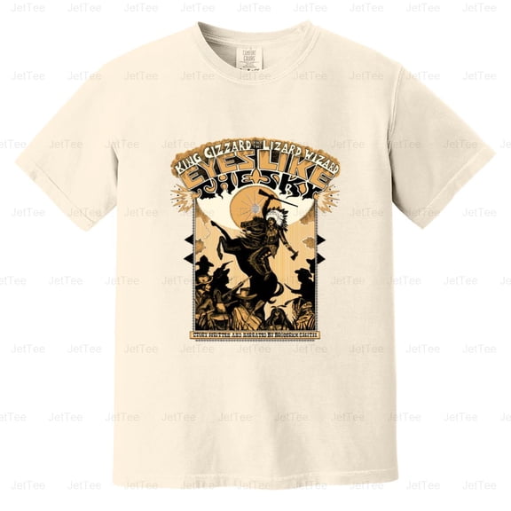 King Gizzard Lizard Wizard Eyes Like Sky Vintage Retro Psych Rock Comfort Color T-Shirt Unisex, up to 4XL