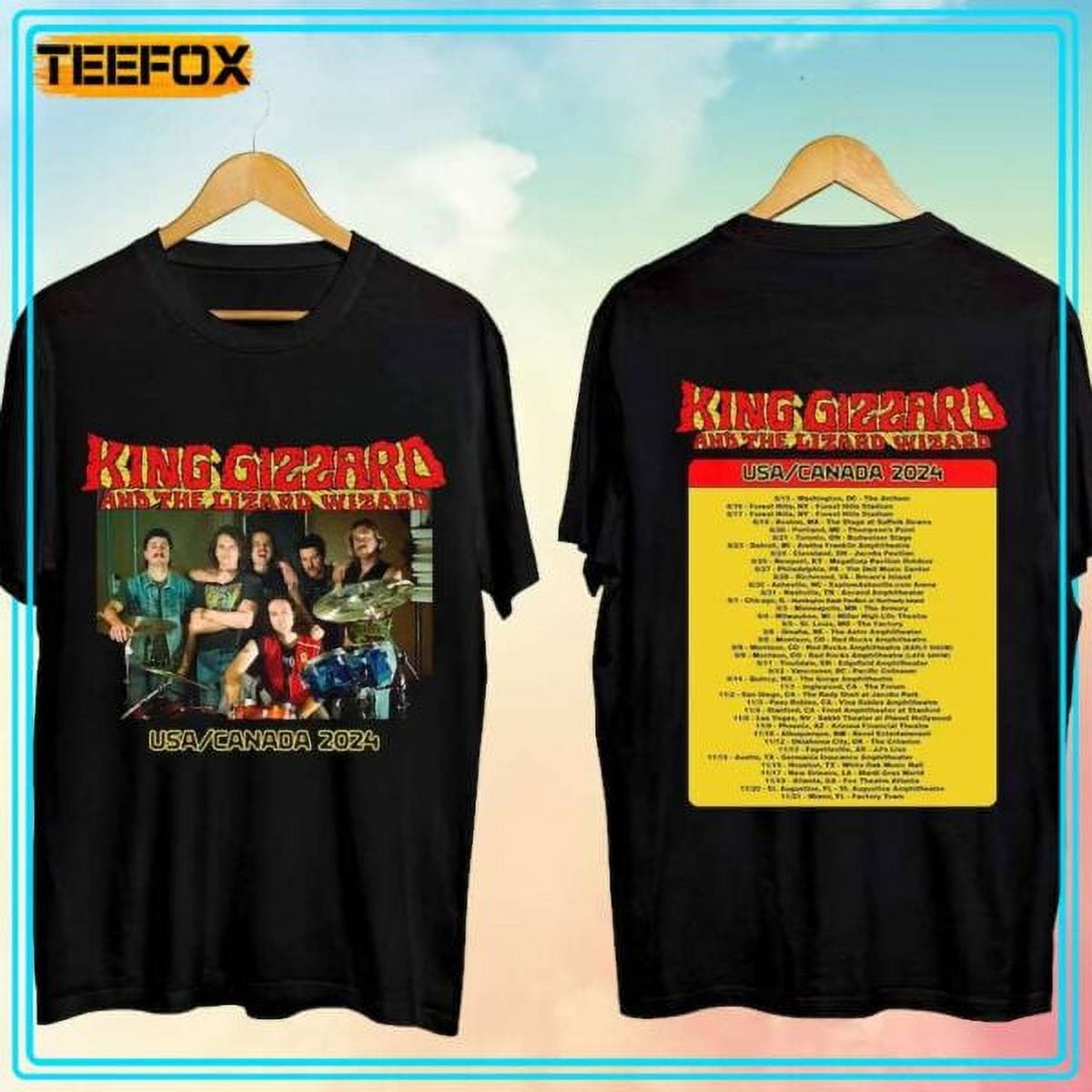 King Gizzard & The Lizard Wizard US Canada Tour 2024 Concert TShirt