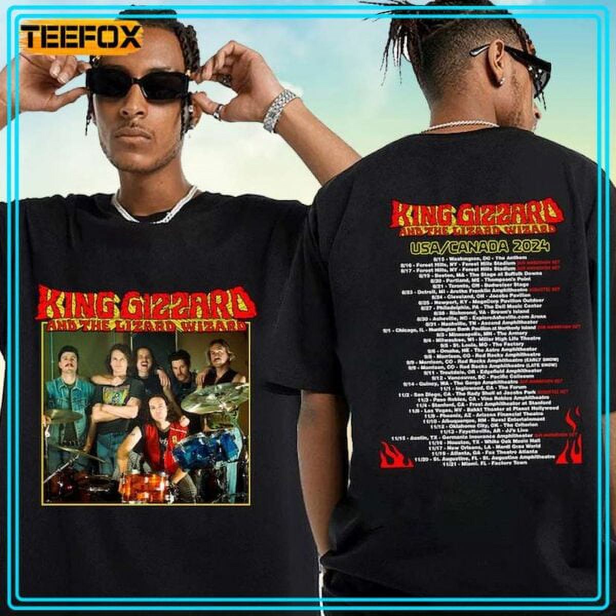 King Gizzard & the Lizard Wizard World Tour Concert 2024 TShirt