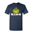 thumbnail image 1 of King Gold Crown Couple Love Matching Relationship Funny DT Adult T-Shirt Tee, 1 of 2