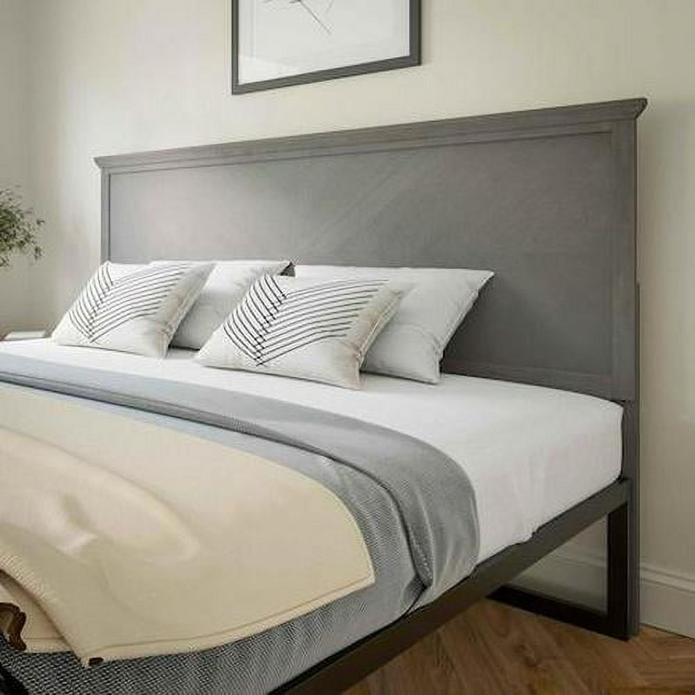 King Gray Wash Herringbone Adjustable Headboard