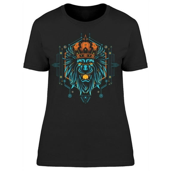 King Head Mystic Geometry T-Shirt Women -Image by Shutterstock, Female Medium