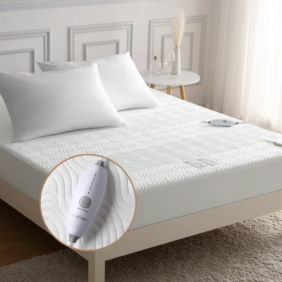 King Heated Mattress Pad - Air Layer Electric Mattress Pad Topper King Size with Dual Control 5 Heat Settings & 10 Hours Auto Off, Breathable Heating Mattress with Deep Pocket, 78"x80", White