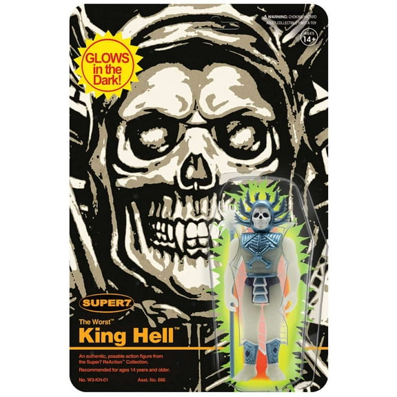 King Hell The Worst Super 7 Reaction  Glow in The Dark Action Figure