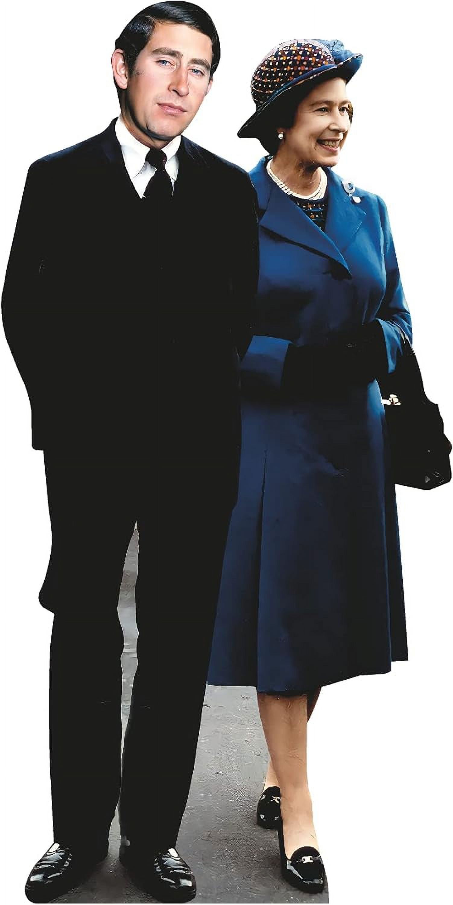 King III Queen Elizabeth II 1980S Cardboard Cutout Standee Standup