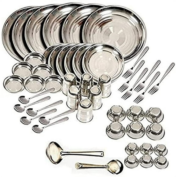 King International Stainless Steel Dinnerware Set, 50 Piece