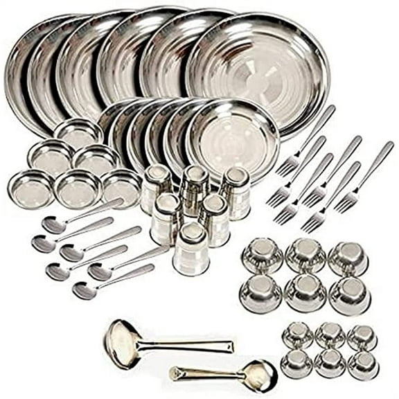 King International Stainless Steel Dinnerware Set, 50 Piece
