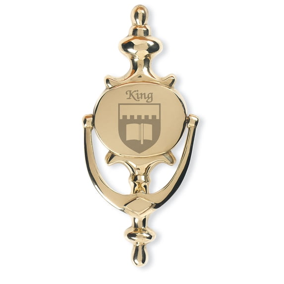 King Irish Coat of Arms Brass Door Knocker
