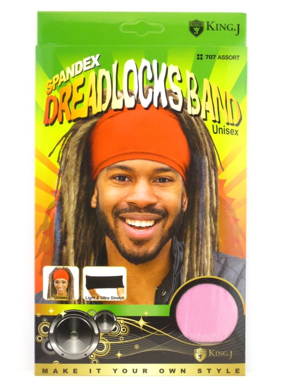 Unisex Adult Spandex Dreadlocks Head Band (Pink)