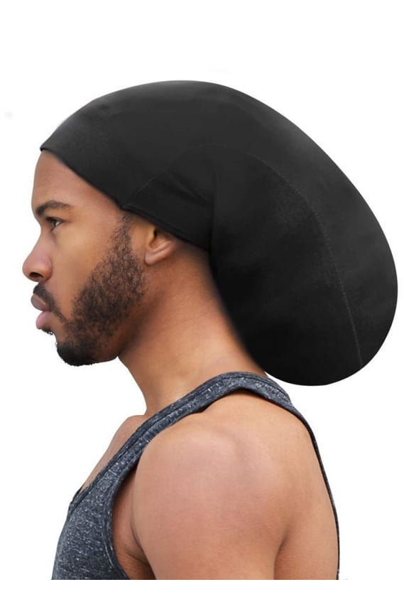 King.J Unisex Adult Tubular Fit Wave Dreadlock Hat Cap - Black