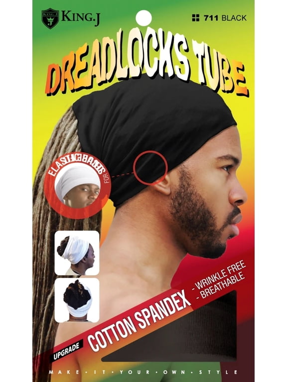 Unisex Cotton Spandex Dreadlocks Tube (Black)