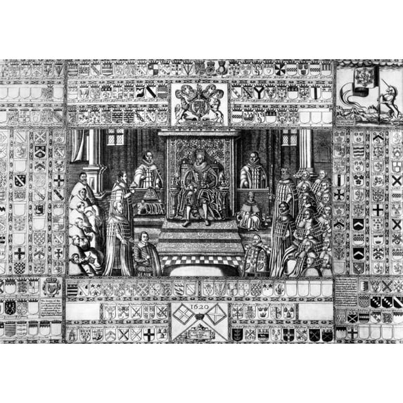 King James I History Poster Print