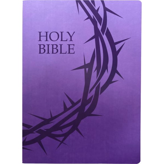 King James Version Easy Read Bible: KJVER Holy Bible, Crown of Thorns Design, Large Print, Royal Purple Ultrasoft : (King James Version Easy Read, Red Letter) (Hardcover)