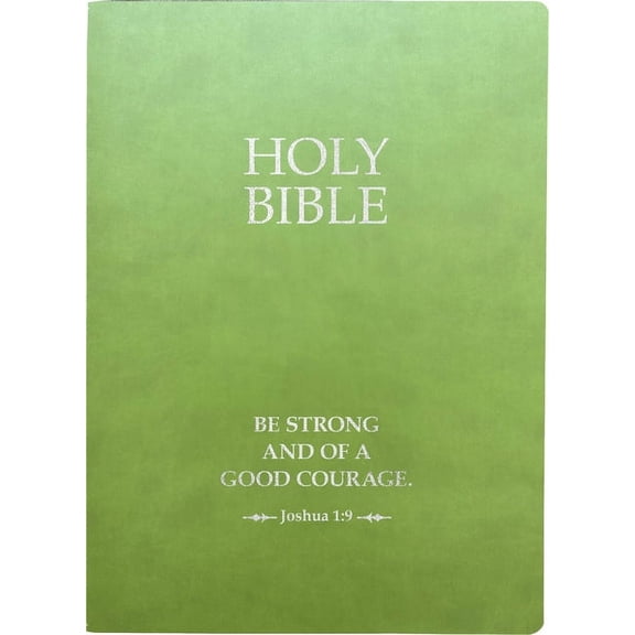 King James Version Easy Read Bible: KJVER Holy Bible, Be Strong And Courageous Life Verse Edition, Large Print, Olive Ultrasoft : (King James Version Easy Read, Red Letter, Green, Joshua 1:9) (Hardcover)