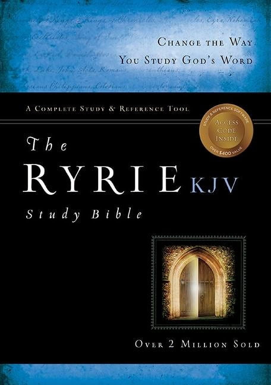 King James Version: The Ryrie KJV Study Bible Genuine Leather Black Red ...