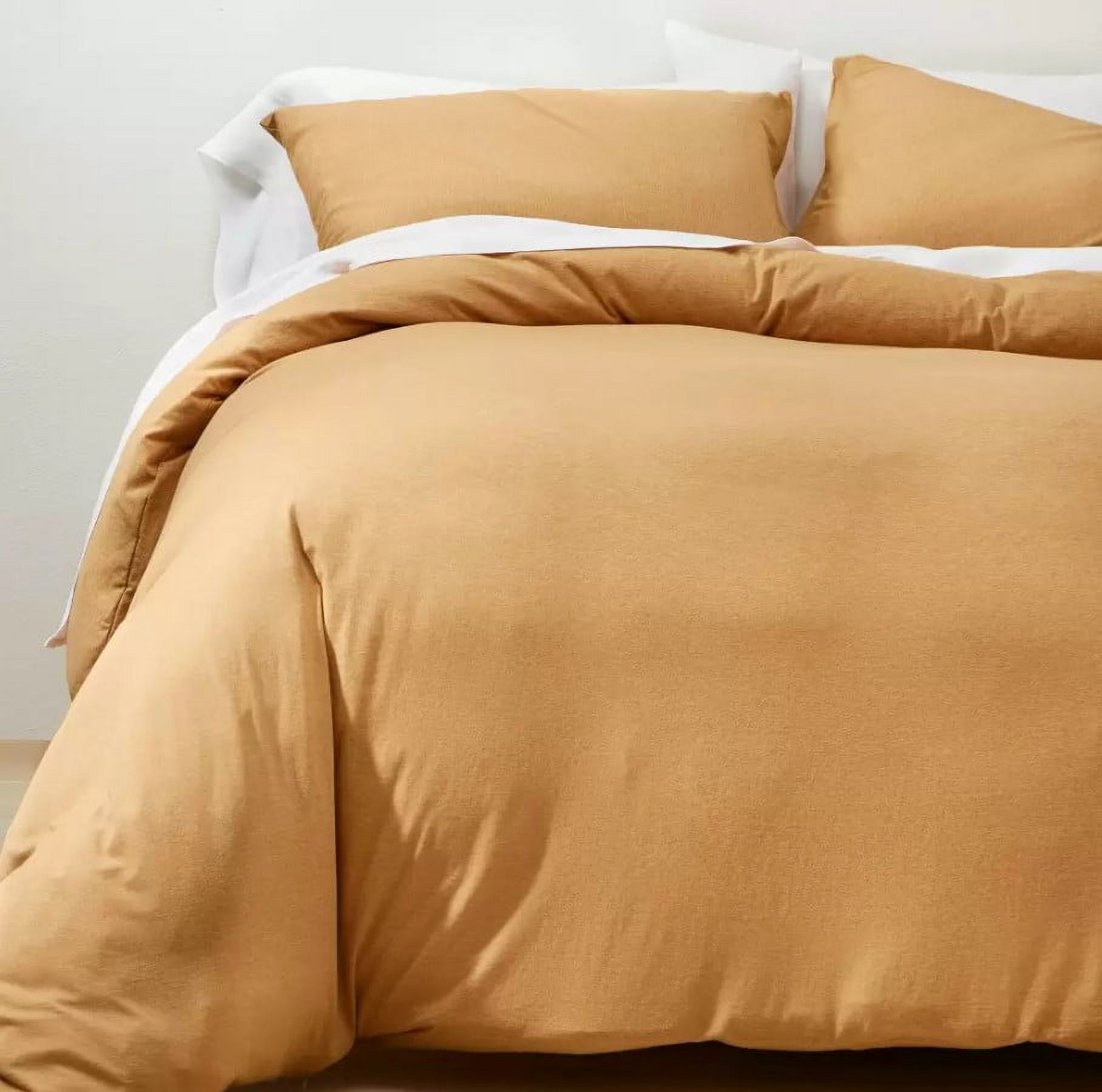 King Jersey Duvet Cover & Sham Set Honey Casaluna