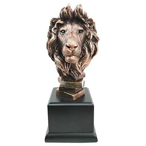 King Of The Jungle African Lion Pride Bust Bronze Electroplated Figurine Statue Savanna Animal Kingdom Great Gift For Nature Lovers Beautiful Home Decor Sculpture