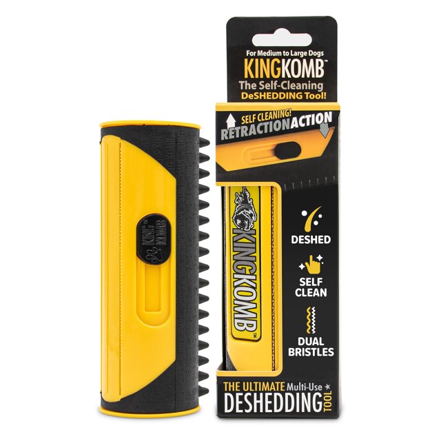 King Kanine Pet Grooming Brush, Self Cleaning Deshedding MultiUse
