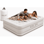 King Koil 16 California King Air Mattress with Built-in High-Speed Pump - CNN Underscored Top Pick, Sleeps Like a Real Bed, Fast Inflation, 650 lb Capacity for Guests, Camping, Home,