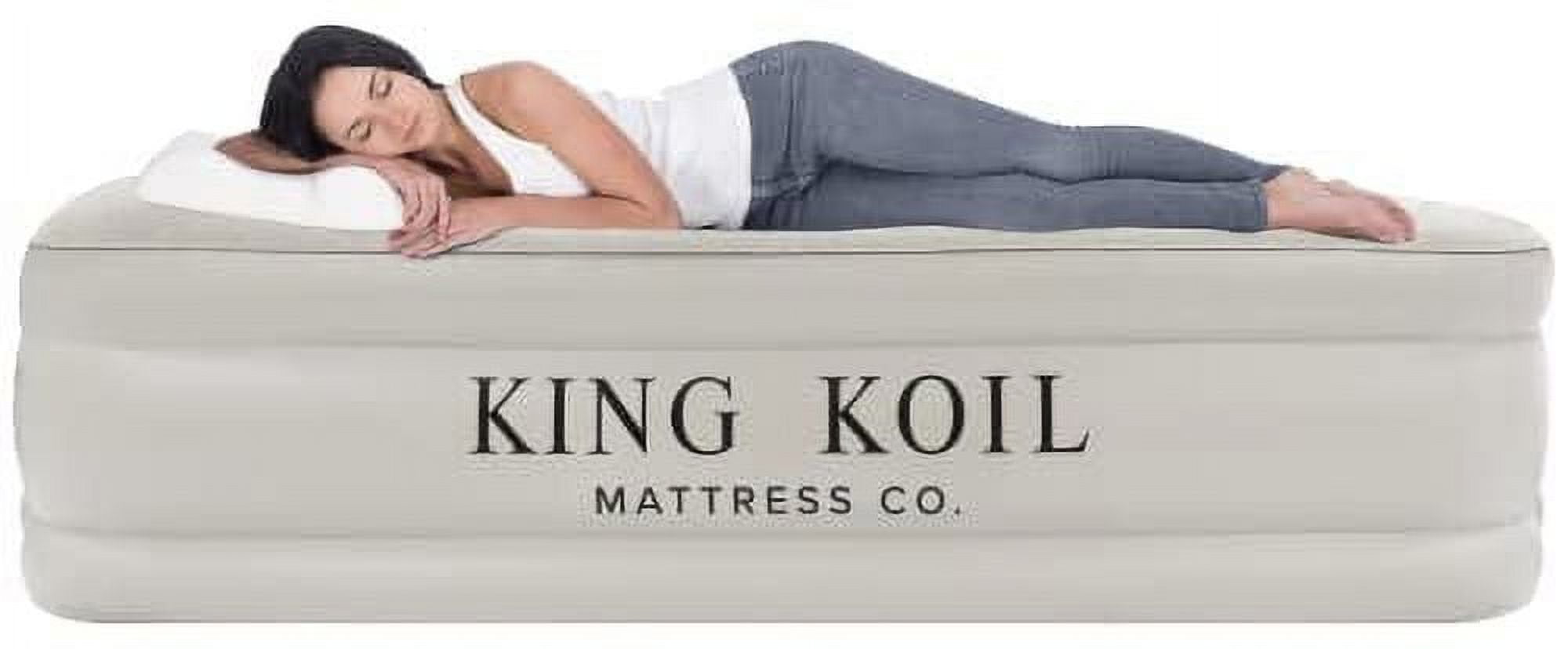King Koil LUXURY Twin Size Air Mattress with Builtin High Speed Pump