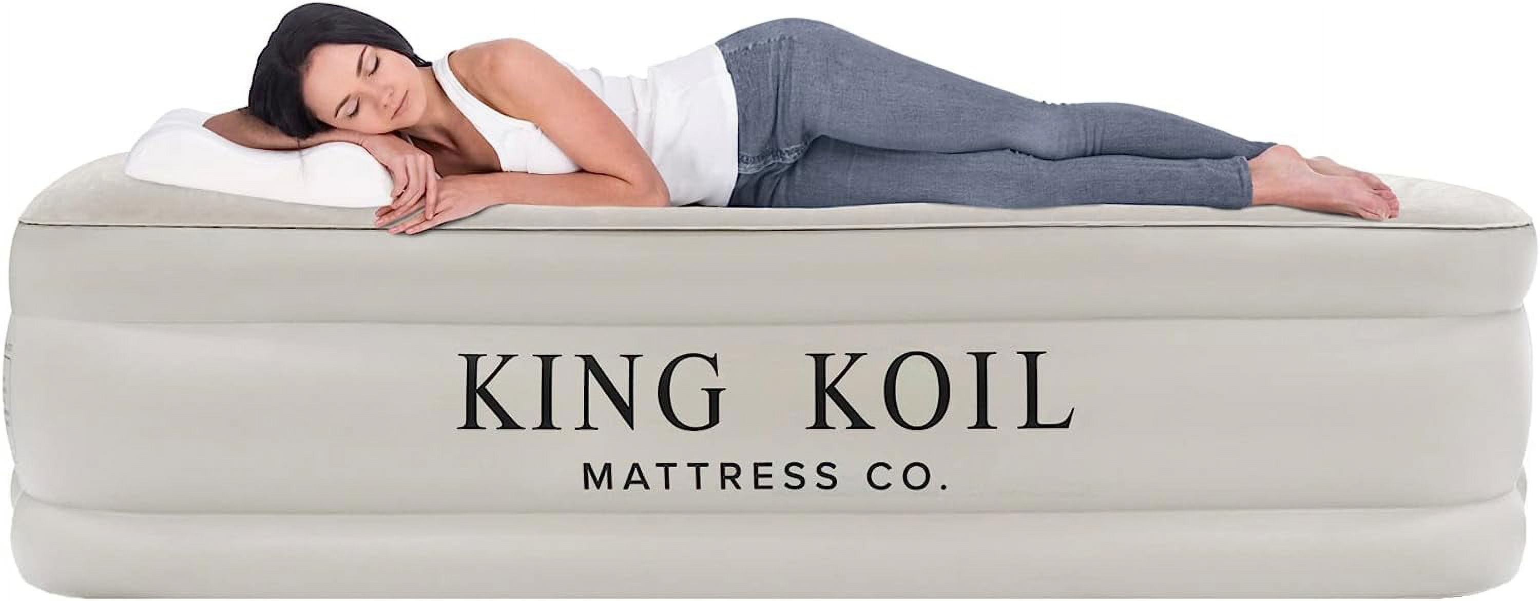 King Koil Luxury California King Air Mattress with Builtin Pump for