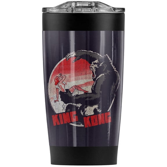 King Kong It Was Beauty Killed The Beast Stainless Steel Tumbler 20 oz Coffee Travel Mug/Cup, Vacuum Insulated & Double Wall with Leakproof Sliding Lid | Great for Hot Drinks and Cold Beverages