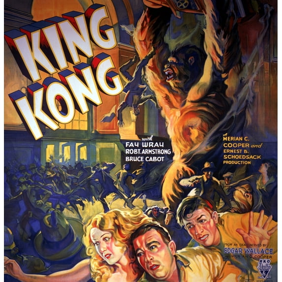 King Kong Fay Wray Robert Armstrong Bruce Cabot 1933. Movie Poster Masterprint (11 x 17)