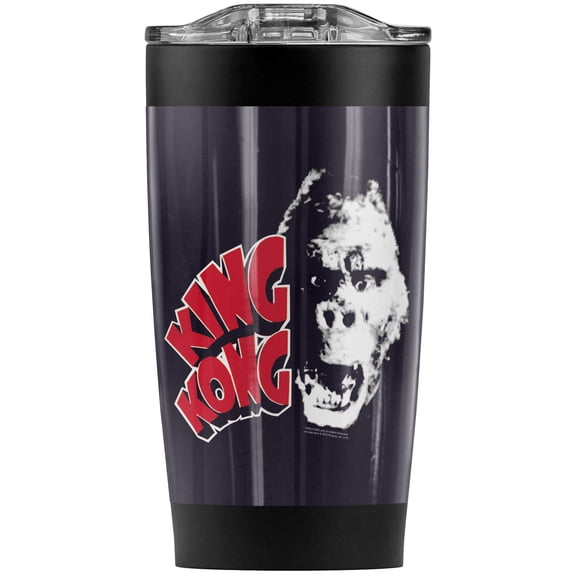 King Kong Head Stainless Steel Tumbler 20 oz Coffee Travel Mug/Cup, Vacuum Insulated & Double Wall with Leakproof Sliding Lid | Great for Hot Drinks and Cold Beverages