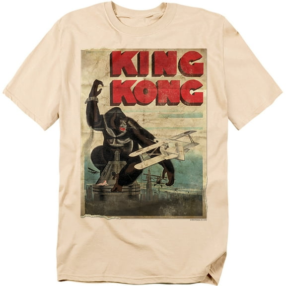 King Kong T-Shirt Old Worn Poster Unisex Graphic Tee For Men & Women