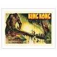 thumbnail image 1 of King Kong - Starring Fay Wray, Robert Armstrong - Vintage French Movie Poster by Pierre Henri de Buncey c.1933 - Bamboo Fine Art 290gsm Paper Print (Unframed) 24x32in, 1 of 4