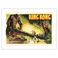 thumbnail image 1 of King Kong - Starring Fay Wray, Robert Armstrong - Vintage French Movie Poster by Pierre Henri de Buncey c.1933 - Bamboo Fine Art 290gsm Paper (Unframed) 12x16in, 1 of 4