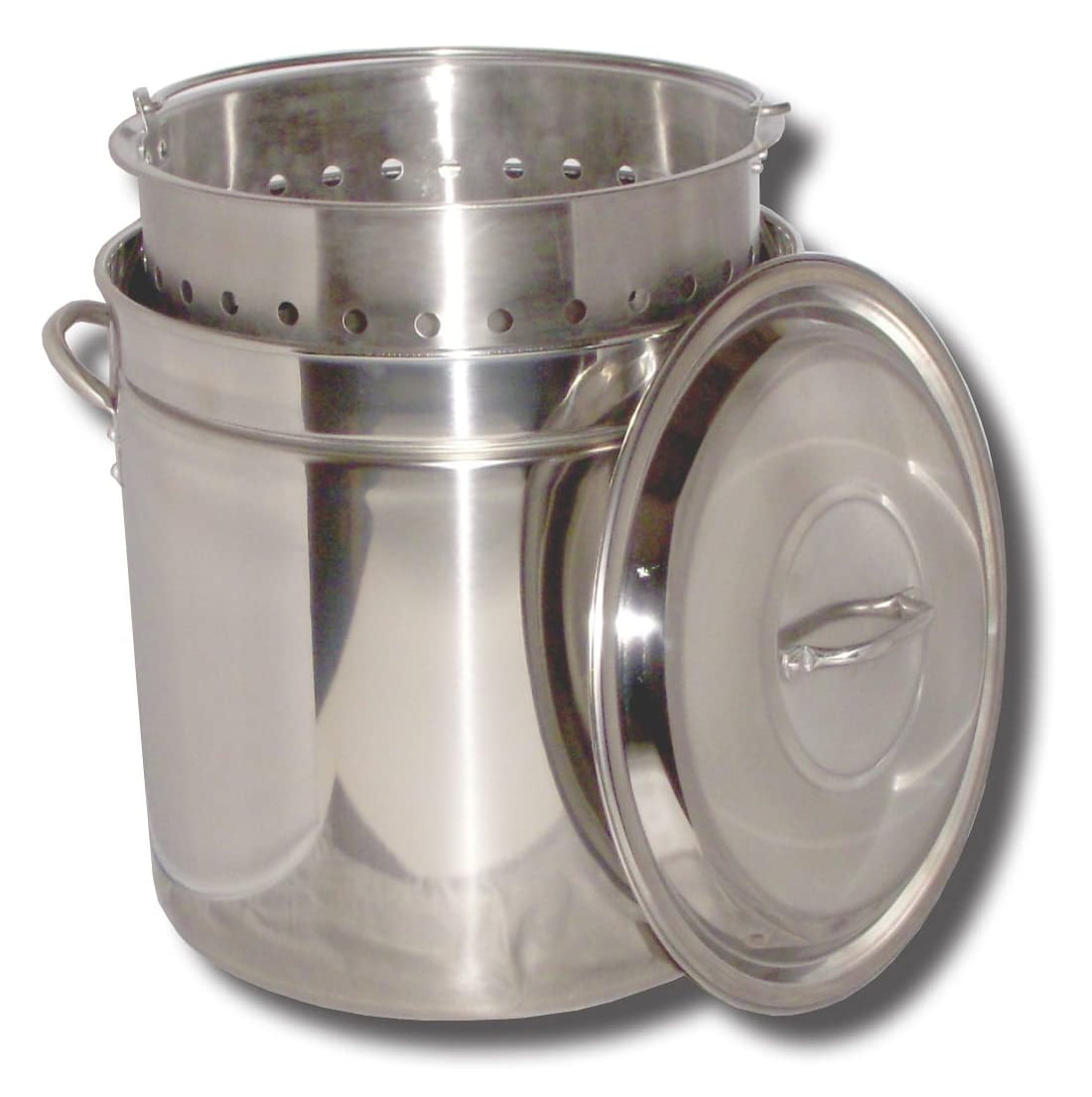 24-Quart Stainless Steel Boiling Pot with Basket Insert