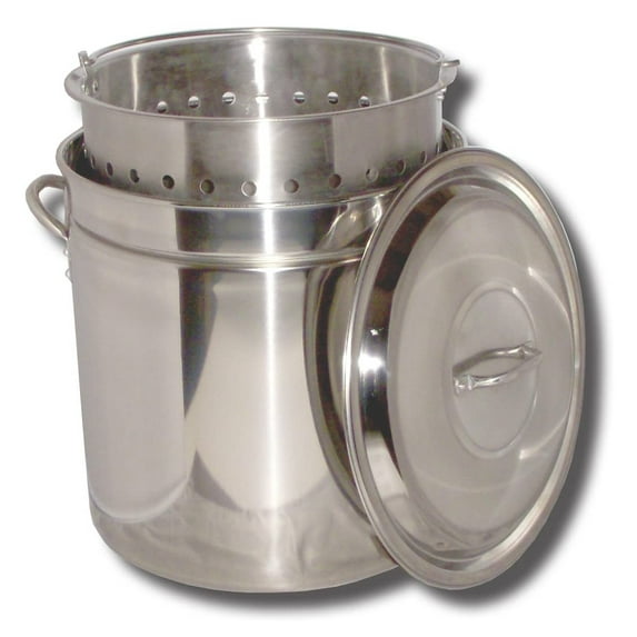 King Kooker 24-Quart Ridged Stainless Steel Pot