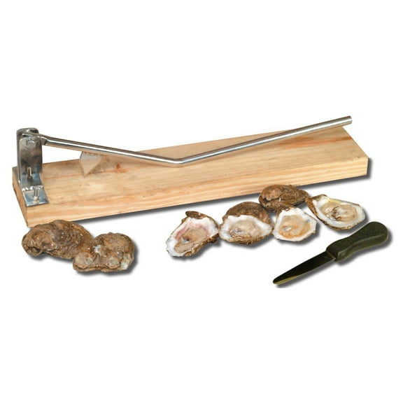 King Kooker 5500 Stainless Steel Easy Operation Oyster Opener with Oyster Knife