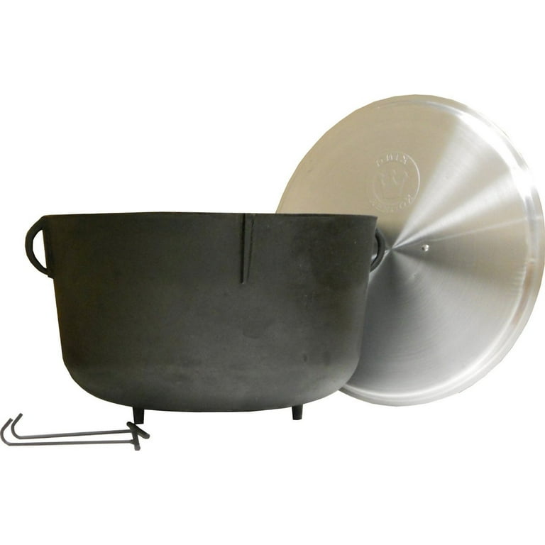  King Kooker 5940 10-Gallon Heavy Duty Cast Iron Jambalaya Pot  with Feet and Aluminum Lid : Home & Kitchen