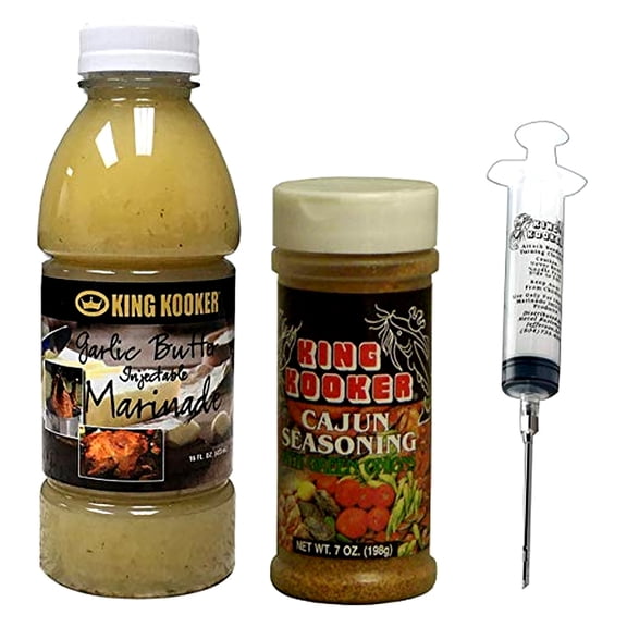 King Kooker 96348 Deep Fried Turkey Seasoning Pack w/ Marinade Injector