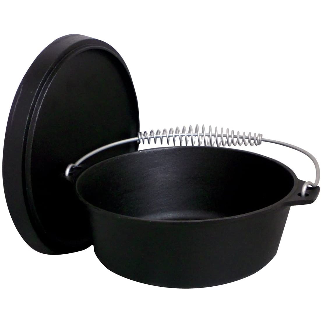 King Kooker CI20S 20-Quart Pre-Seasoned Cast Iron Dutch Oven with Lid, Black