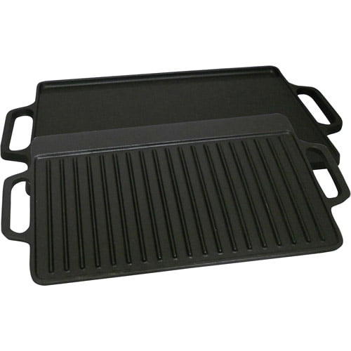 King Kooker #CI21GS - Pre-Seasoned 15.75" Cast Iron 2-Sided Griddle