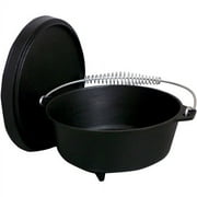 King Kooker #CI8SCF - Pre-Seasoned 8 qt Cast Iron Dutch Oven with Feet