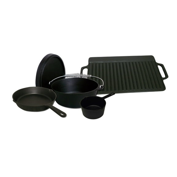 King Kooker 5 Piece Cast Iron Box Set