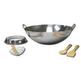 thumbnail image 1 of King Kooker 22" Stainless Steel Wok With Ring And Bamboo Tools, 1 of 2