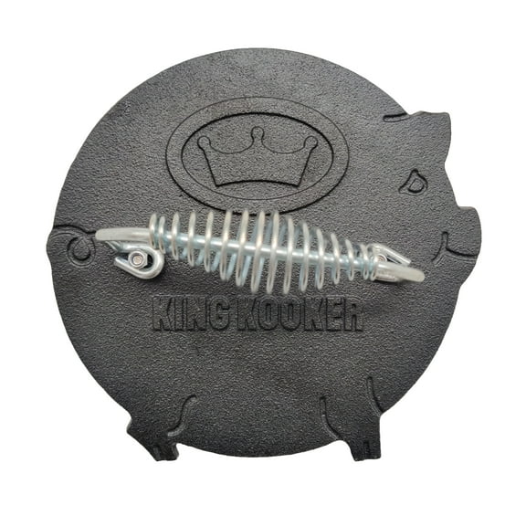 King Kooker Pre-Seasoned Cast Iron Pig Shaped Bacon Press