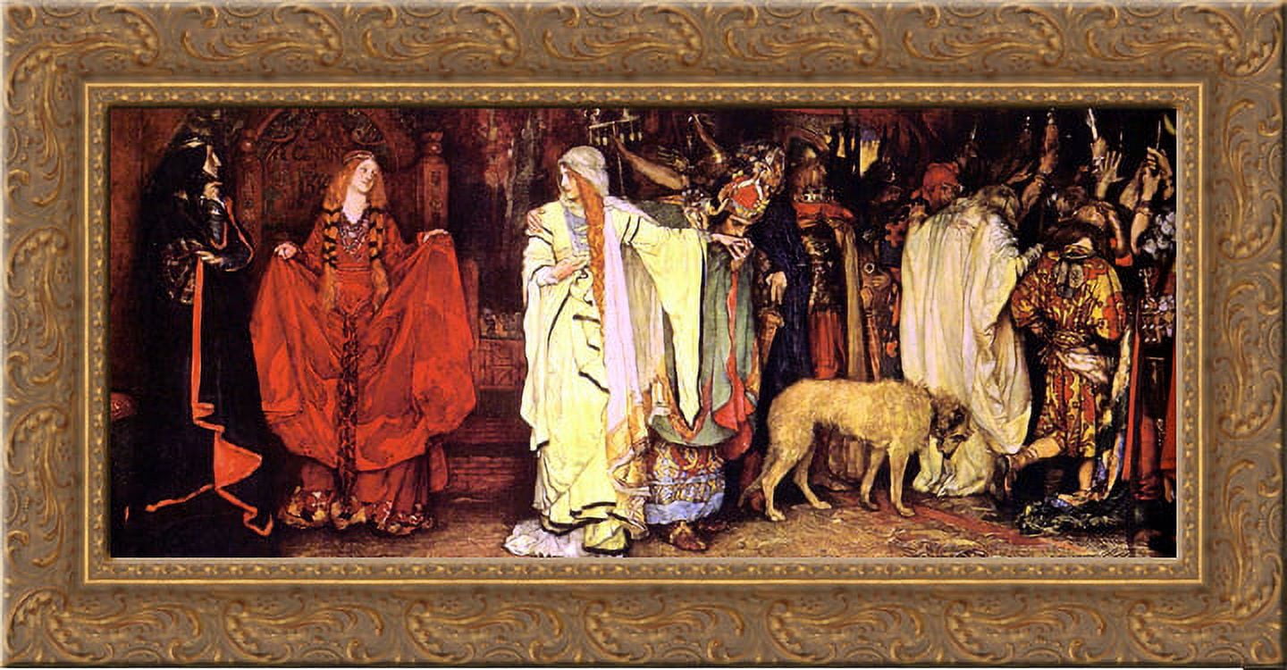 King Lear Cordelia's Farewell 24x14 Gold Ornate Wood Framed Canvas