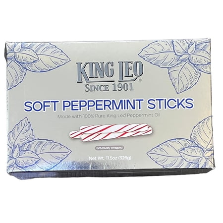 King Leo Soft Peppermint Sticks (11.5 oz Box)