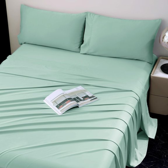King Light Teal Viscose Sheet Set For Hot Sleepers