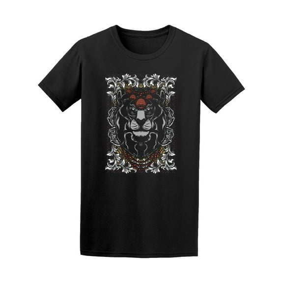 King Lion Graphic T-Shirt Men -Image by Shutterstock, Male Medium