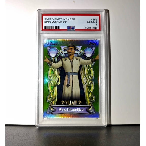 King Magnifico 2025 Topps Disney Wonder #183 Card Wish PSA 8