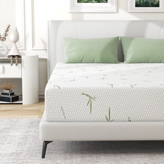 King Mattress, 10 inch Green Tea Gel Memory Foam Mattress in a box , Medium-Firm